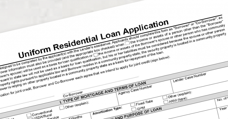 old 1003 mortgage application form