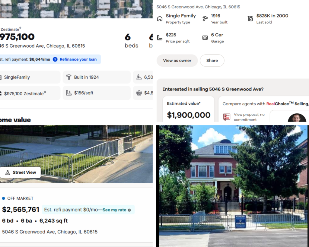 illinois famous obama home value by zillow online estimate vs real agent analysis