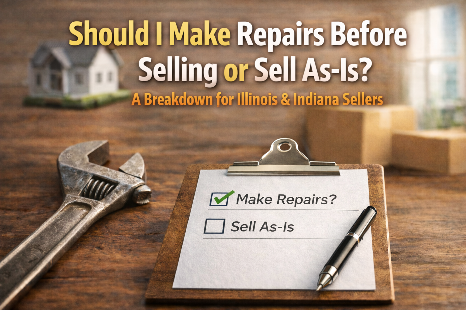 should home sellers make repairs or sell as is for chicagoland and nw indiana sellers